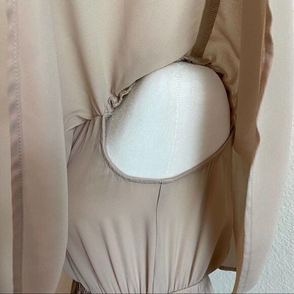 𝅺show me your Mumu Nude Hacienda Boho Convertible Bridesmaid Maxi Dress Small - Picture 10 of 13